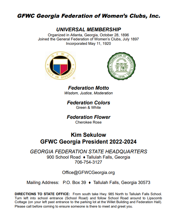 20222024 GFWC Yearbook Federation of Women